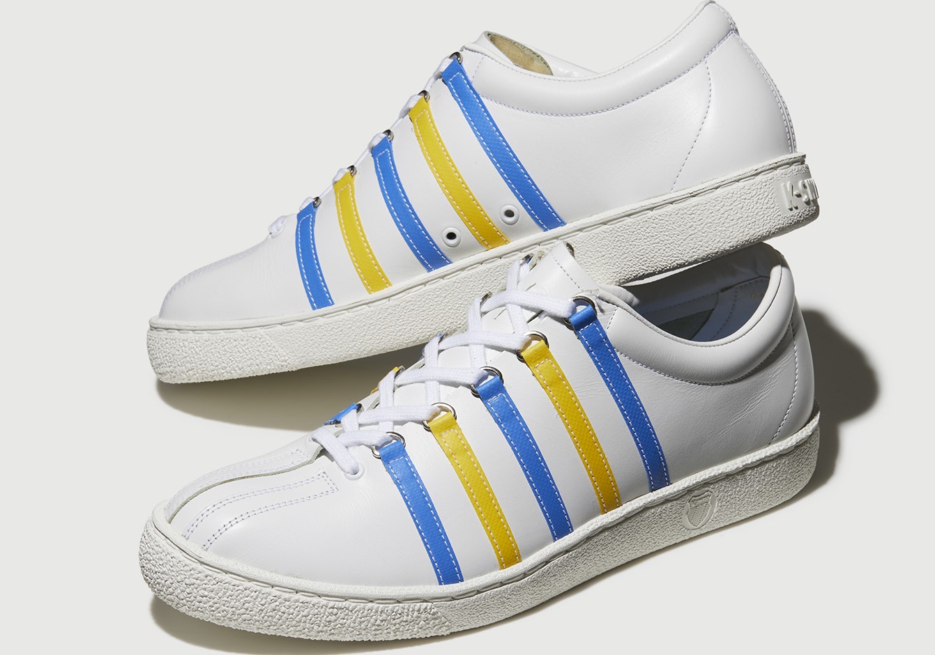 K・SWISS CLASSIC 66 JPN(Made in Japan) White/Blue/Yellow Now On Sale